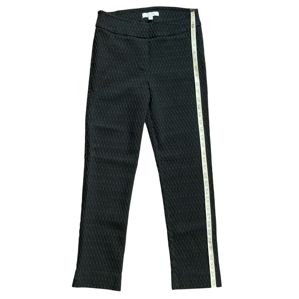 Margaret M Bobbie Capri Straight Leg Jacquard Slimming Pant Women’s Large Black - Picture 6 of 6
